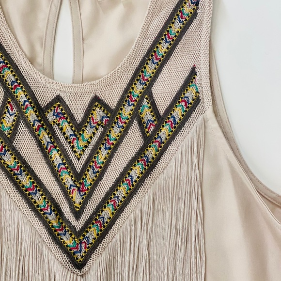Sugarlips boho style fringe satin tank top medium - Picture 10 of 12